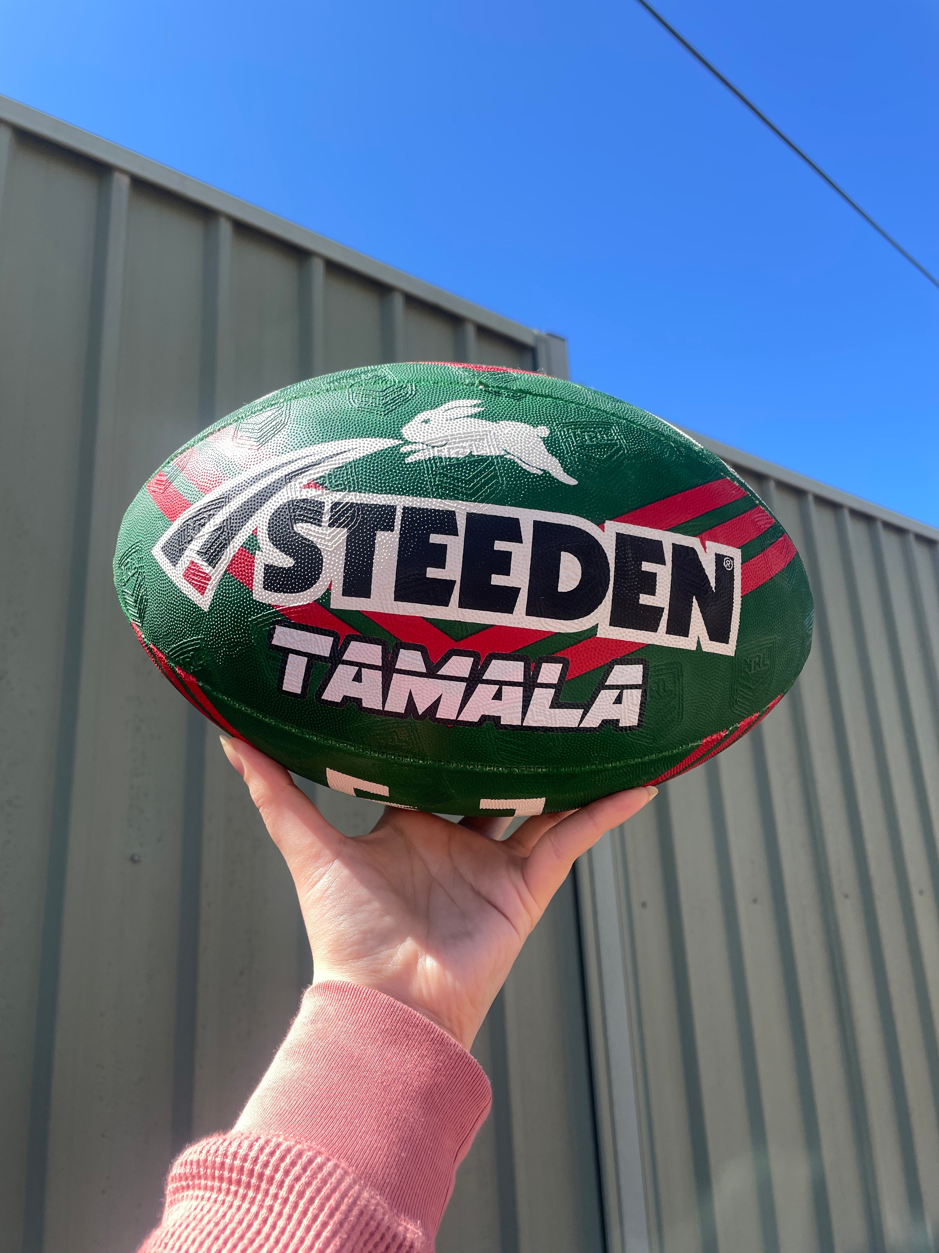 Personalised South Sydney Rabbitohs Official NRL Ball (size 5)