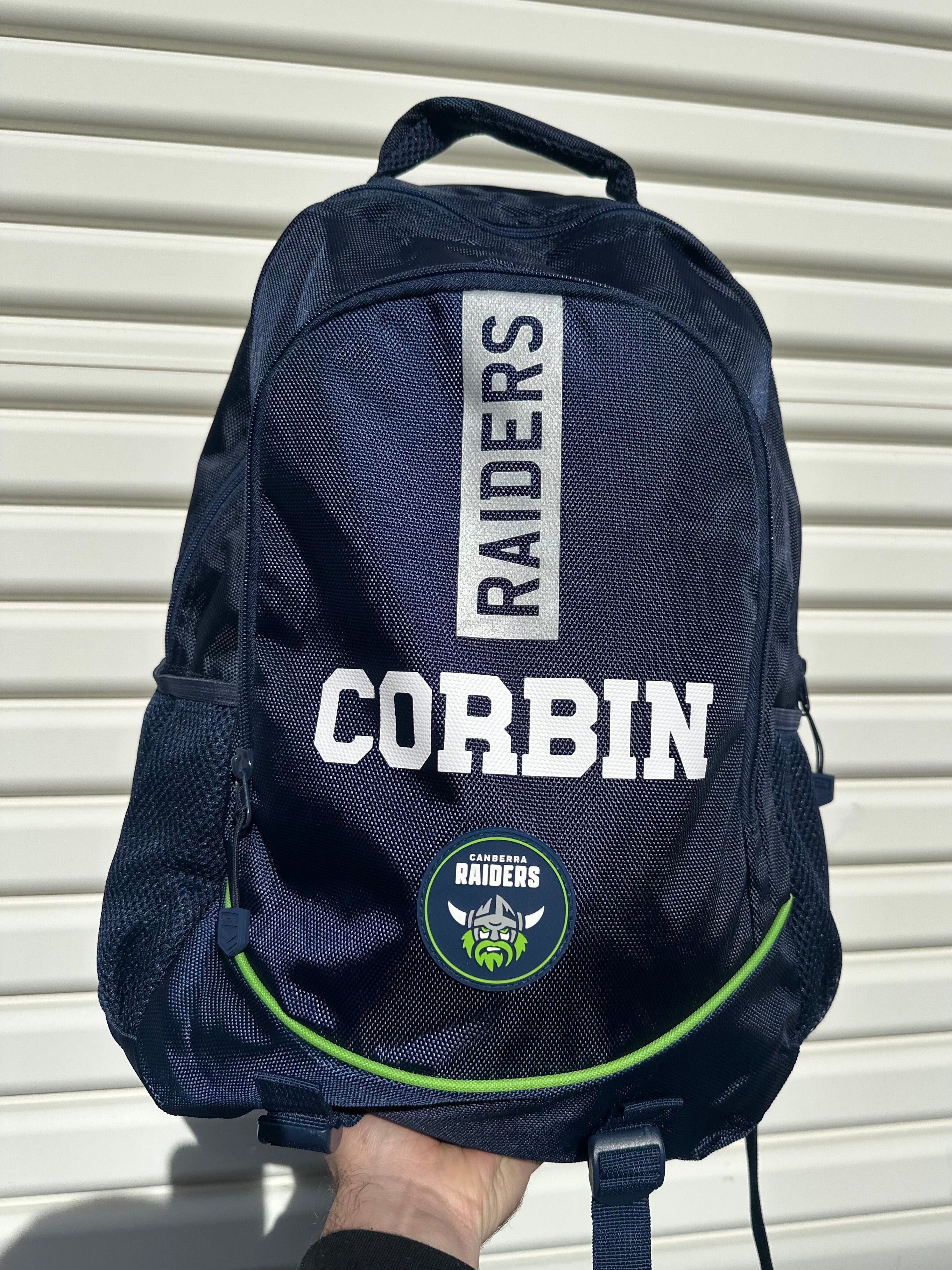 Personalised Canberra Raiders Official NRL Backpack
