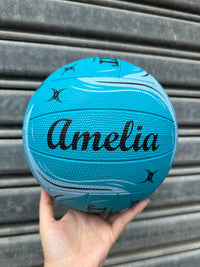 Load image into Gallery viewer, Personalised Gilbert Phoenix Netball Blue (SIZE 5)
