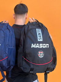 Load image into Gallery viewer, Personalised St Kilda Saints Official AFL Backpack
