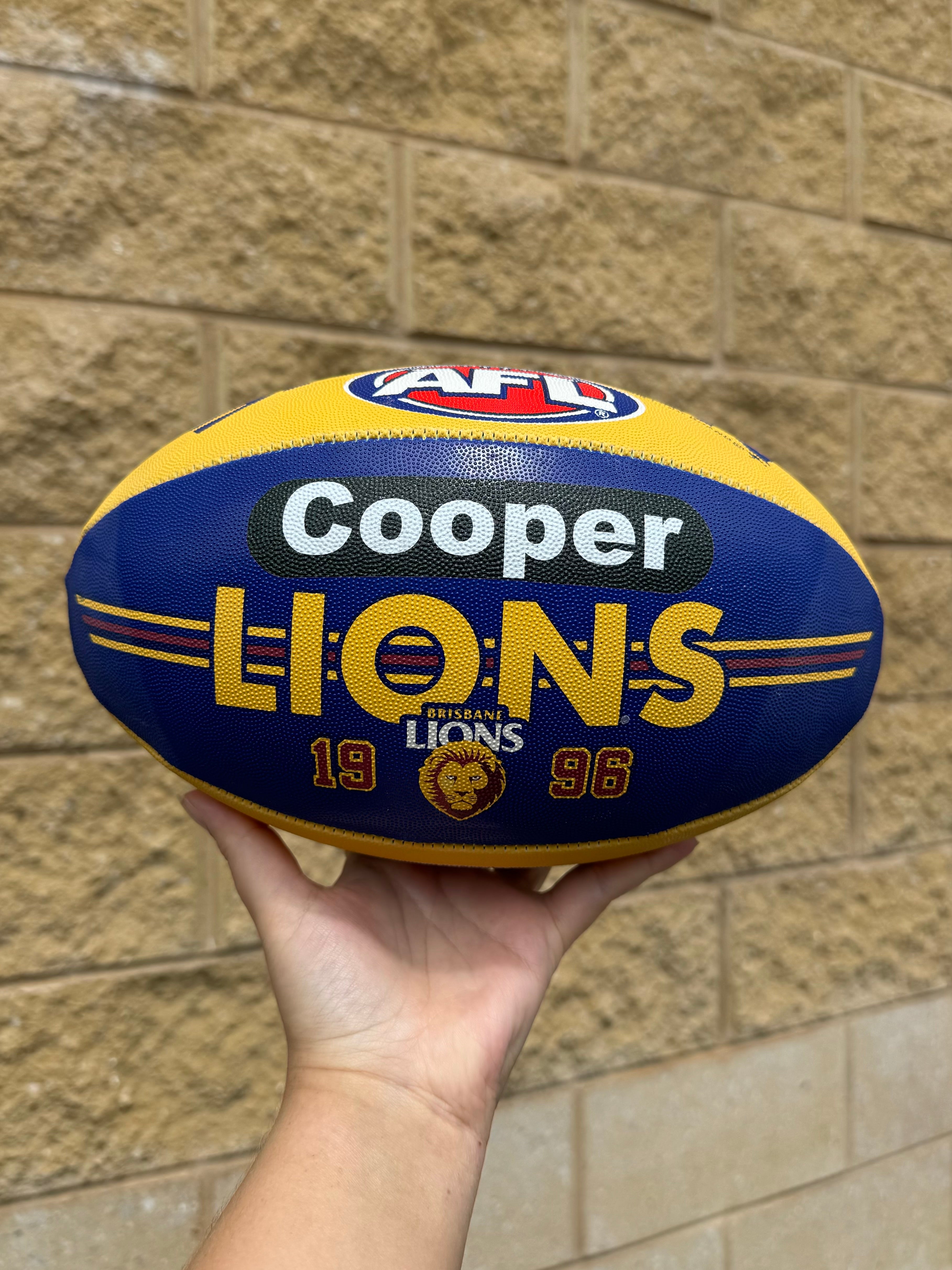 Personalised AFL Official Brisbane Lions Premiers 2026 Club Football (Size 5)