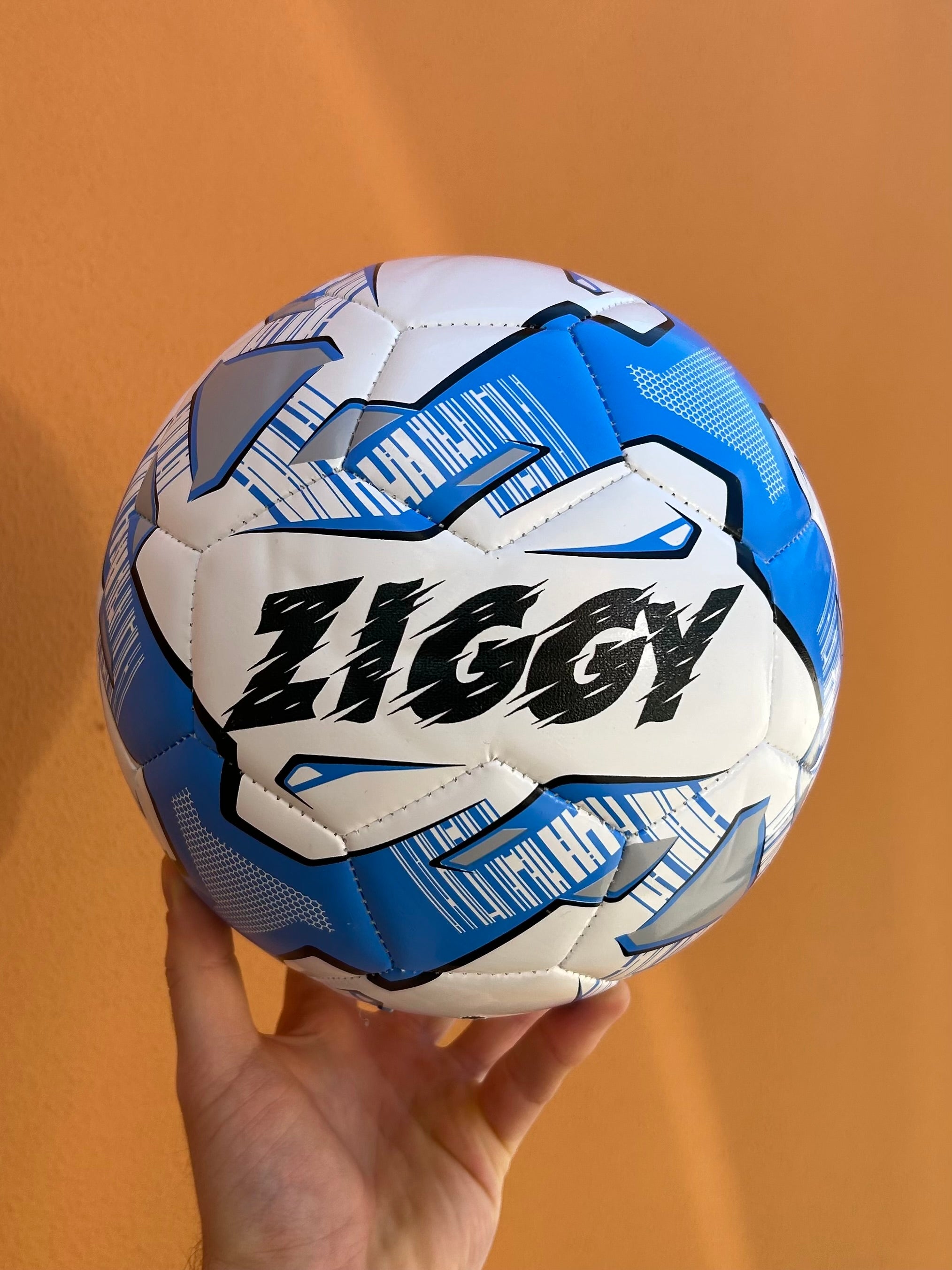Personalised Mi-Ball Blue Soccer Ball (Size 3, 4, 5)
