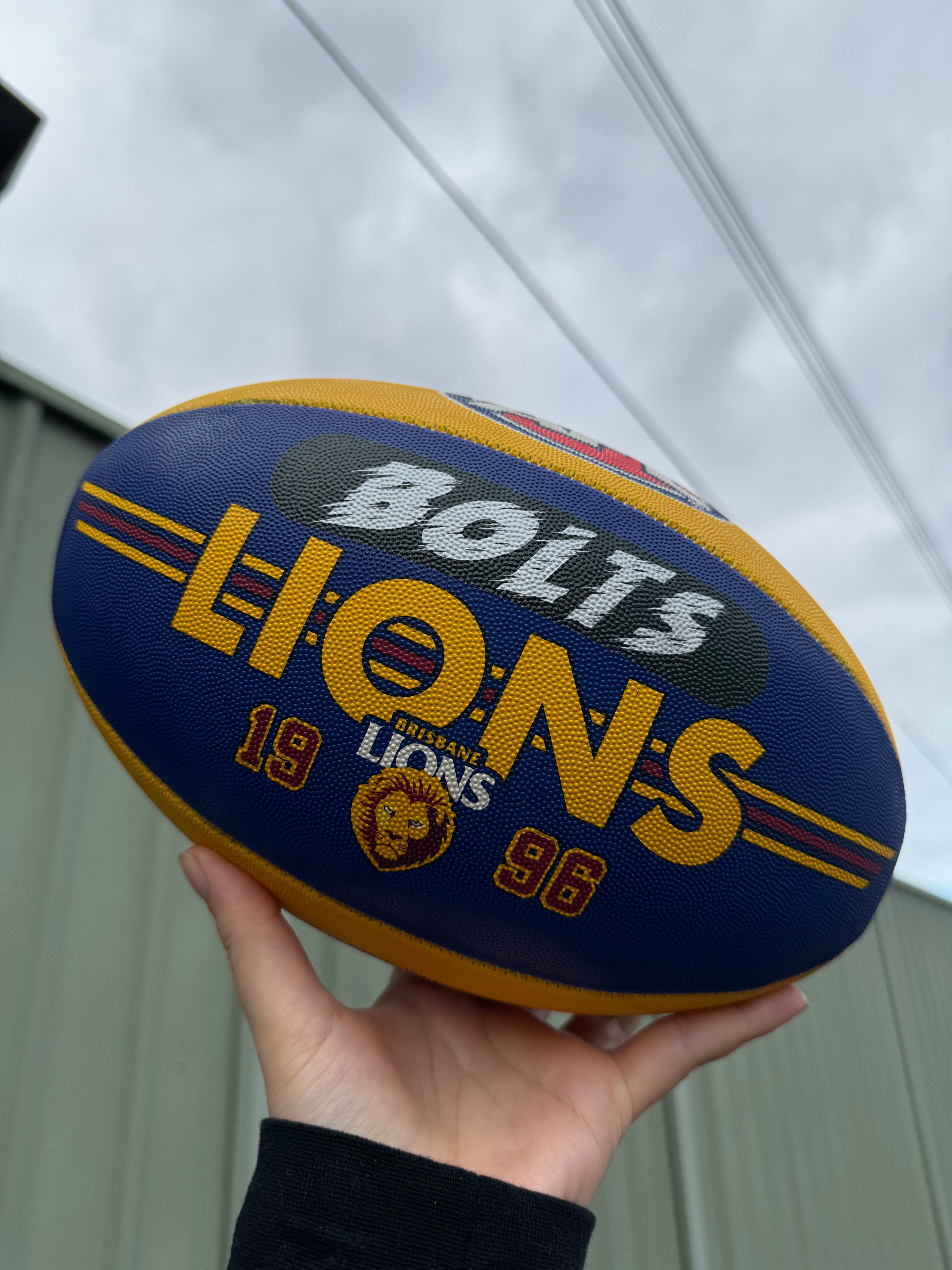 Personalised AFL Official Brisbane Lions Premiers 2026 Club Football (Size 5)