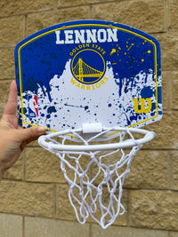 Load image into Gallery viewer, Personalised Wilson NBA Team Mini Basketball Hoop (Golden State Warriors)
