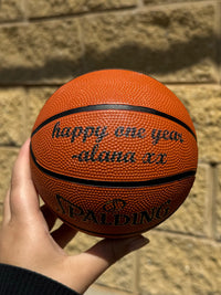 Load image into Gallery viewer, Personalised Mini Spalding Basketball (Size 1 &amp; 3)
