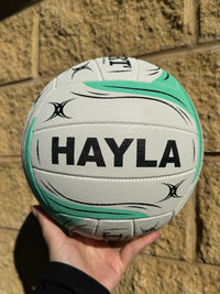 Load image into Gallery viewer, Personalised Gilbert Exo White and Teal Netball (SIZE 4, 5)
