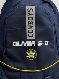 Load image into Gallery viewer, Personalised North QLD Cowboys Official NRL Backpack
