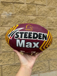 Load image into Gallery viewer, Personalised Brisbane Broncos Official NRL Ball (Size 5) - 4 Day Dispatch
