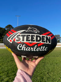 Load image into Gallery viewer, Personalised Penrith Panthers Official NRL Ball (Size 5)
