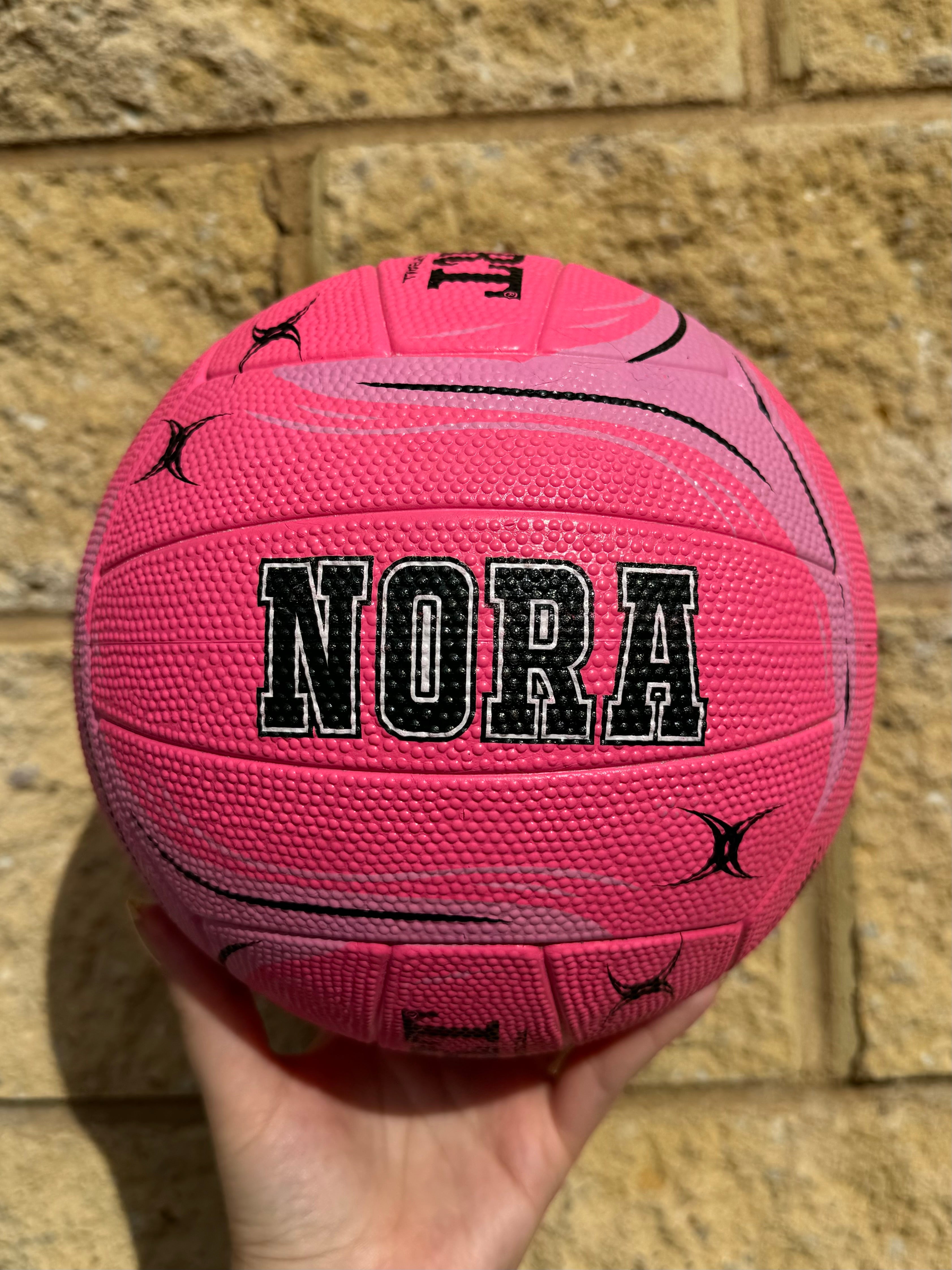 Personalised Gilbert Phoenix Netball Pink (SIZE 4, 5)