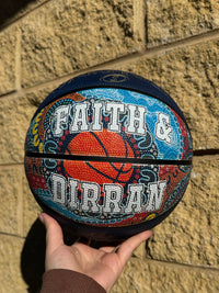 Load image into Gallery viewer, Personalised Spalding NBL Blue Indigenous Basketball (Size 5)
