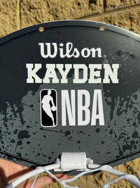 Load image into Gallery viewer, Personalised Wilson NBA Mini Basketball Hoop (Black Graffiti)
