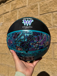 Load image into Gallery viewer, Personalised Spalding WNBL Purple Indigenous Basketball (Size 5, 6)
