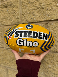 Load image into Gallery viewer, Personalised Parramatta Eels Official NRL Ball (11inch mini ball)

