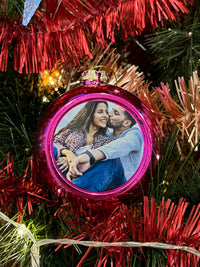 Load image into Gallery viewer, Personalised Pink Christmas Bauble

