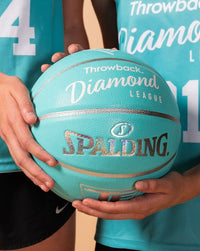 Load image into Gallery viewer, Personalised Spalding Turquoise Composite leather TF Innocence Basketball - (Size 6)
