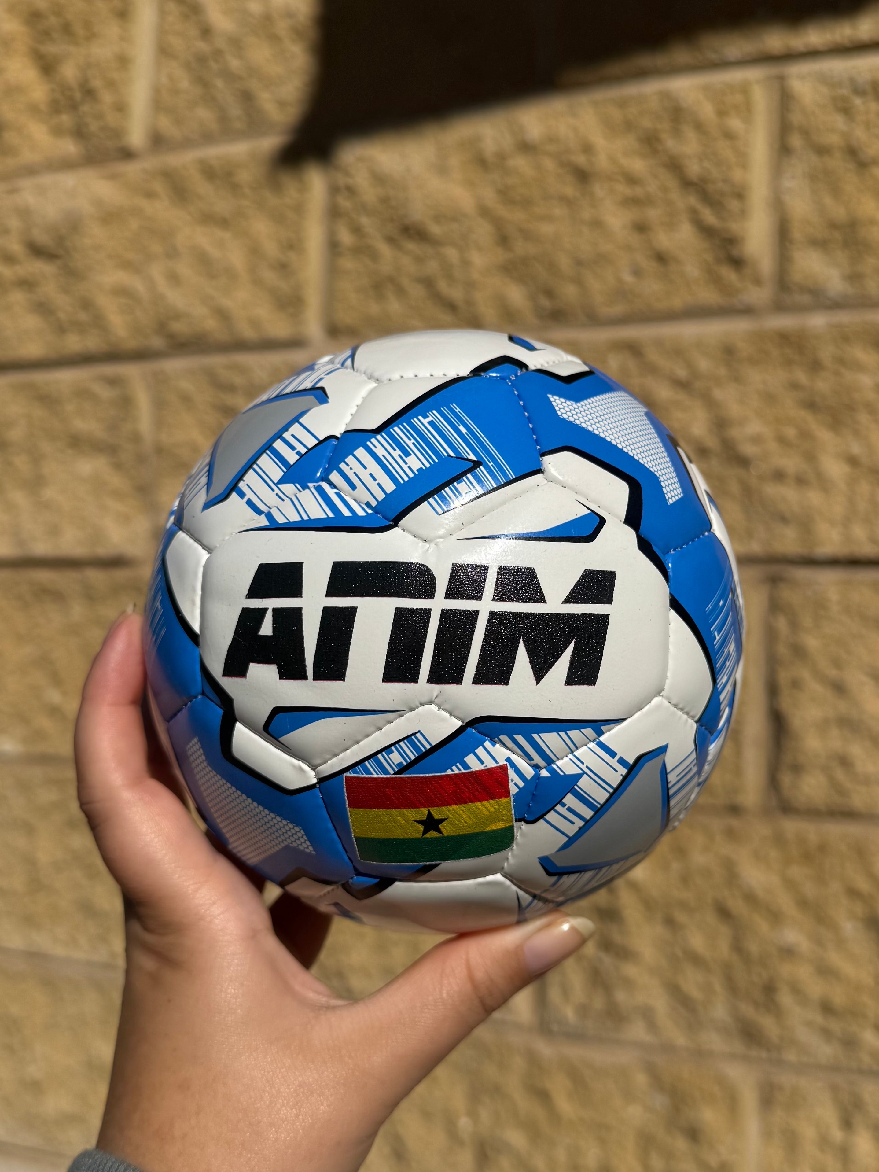 Mini Personalised Mi-Ball Blue Soccer Ball (Mini Size)