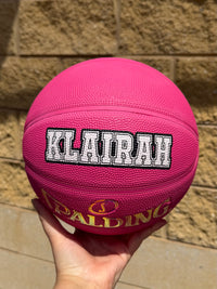 Load image into Gallery viewer, Personalised Spalding Rubber Pink Highlight Rush Basketball (Size 5, 6)
