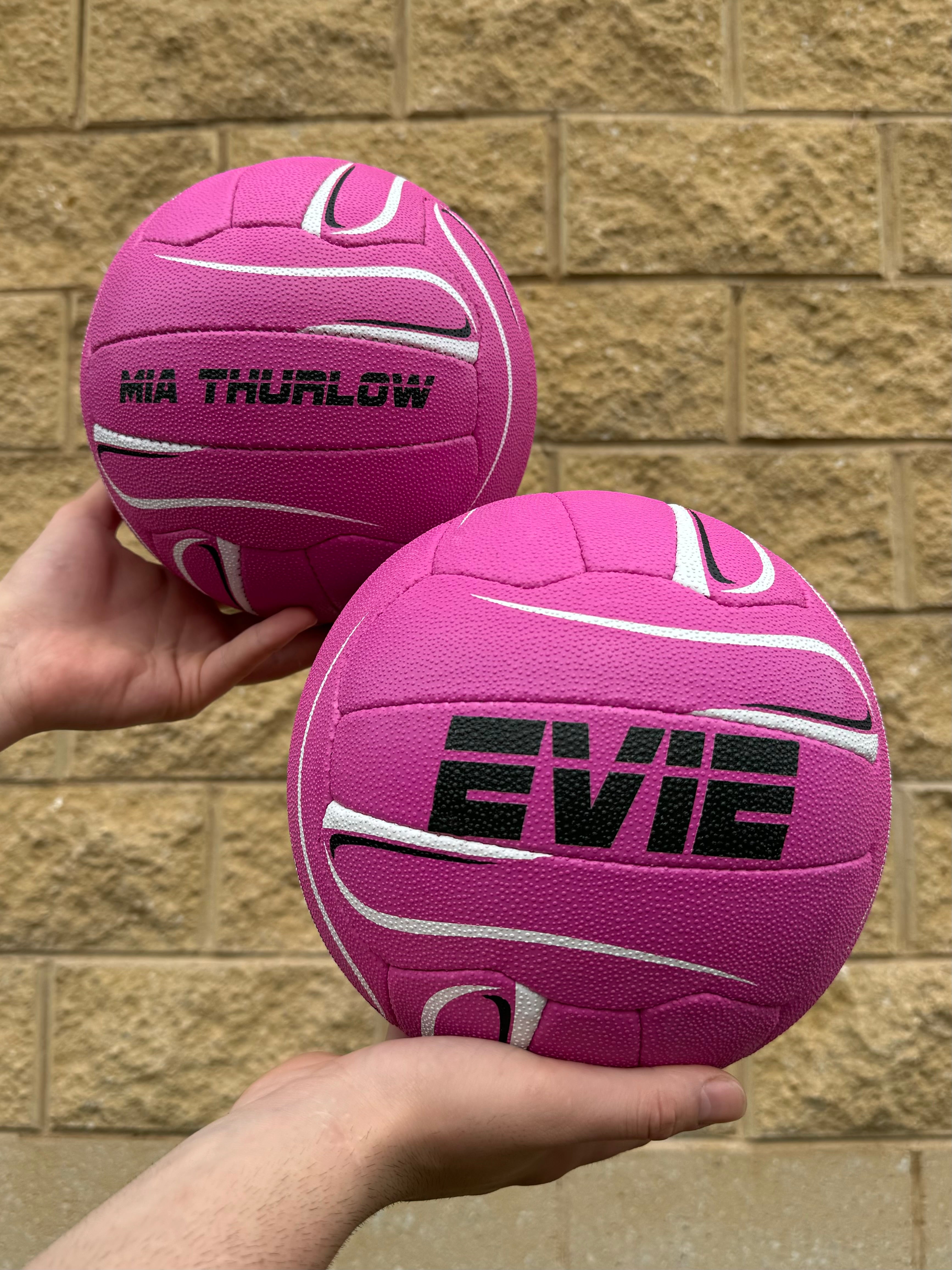 Personalised Mi-Ball Envision Pink Netball (SIZE 4, 5)