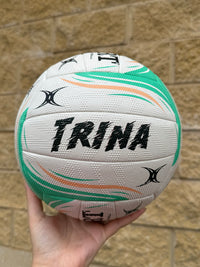 Load image into Gallery viewer, Personalised Gilbert Flare Match Netball (SIZE 5) - 7 Day Dispatch
