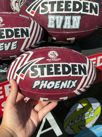Load image into Gallery viewer, Personalised Manly Sea Eagles Official NRL Ball (11inch mini ball)
