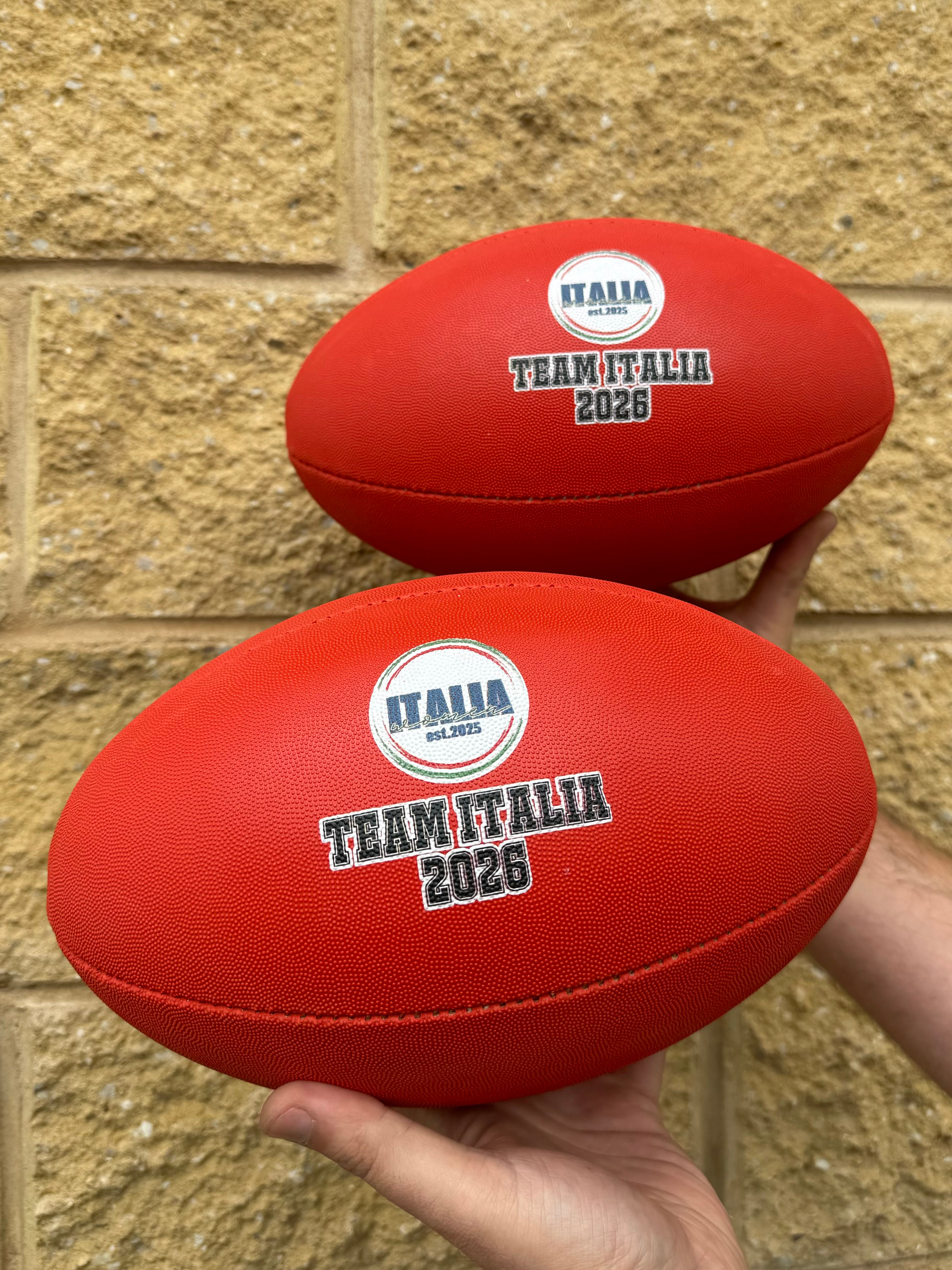Personalised Mi-Ball AFL Football - Red (Size 1, 2, 3, 4, 5)