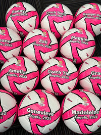Load image into Gallery viewer, Personalised Deploy Pink Soccer Ball (Size 3, 4, 5)
