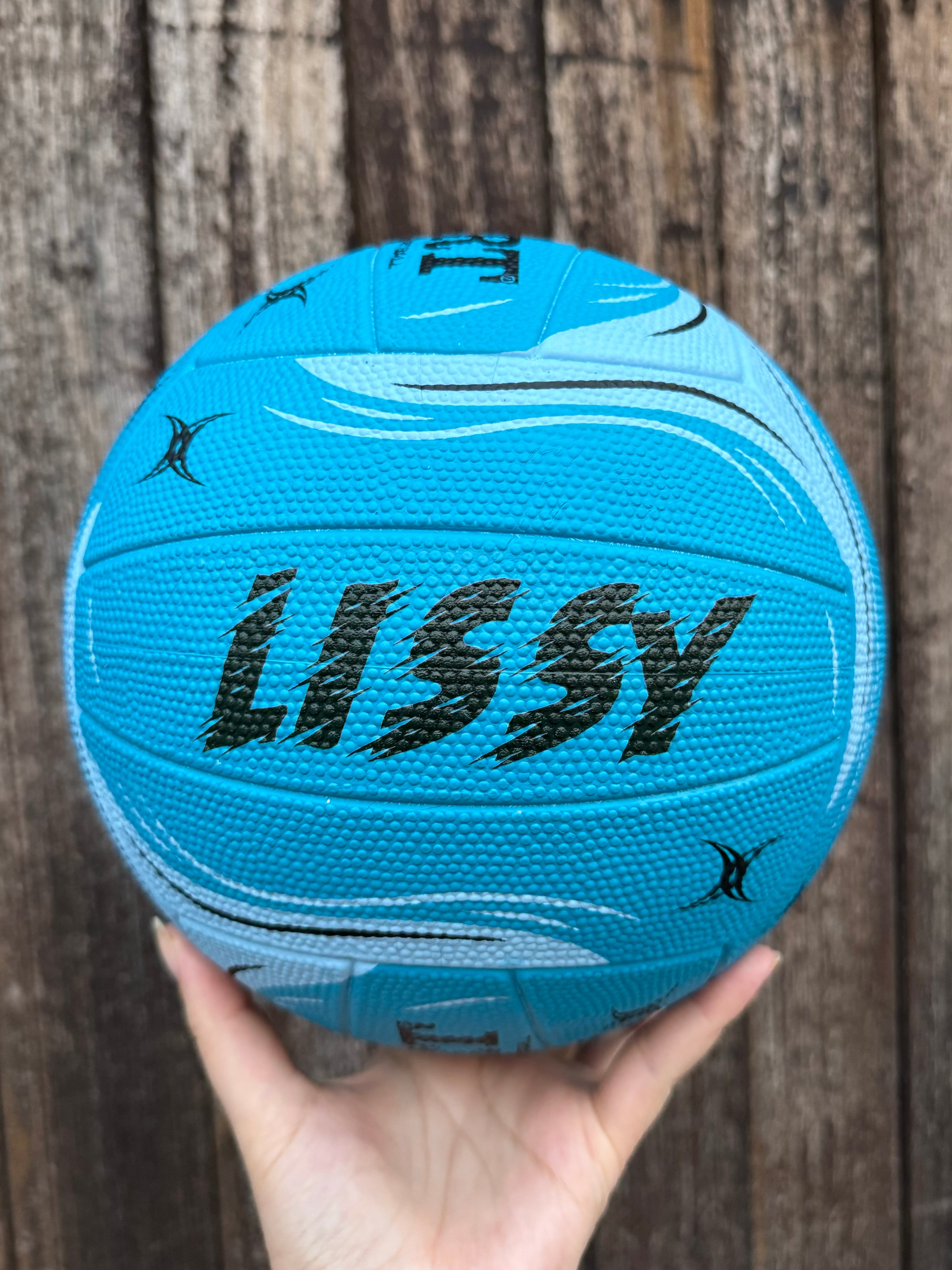 Personalised Gilbert Phoenix Netball Blue (SIZE 5)