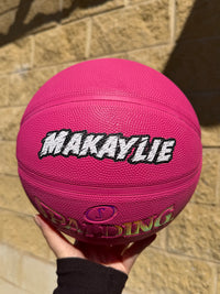 Load image into Gallery viewer, Personalised Spalding Rubber Pink Highlight Rush Basketball (Size 5, 6)
