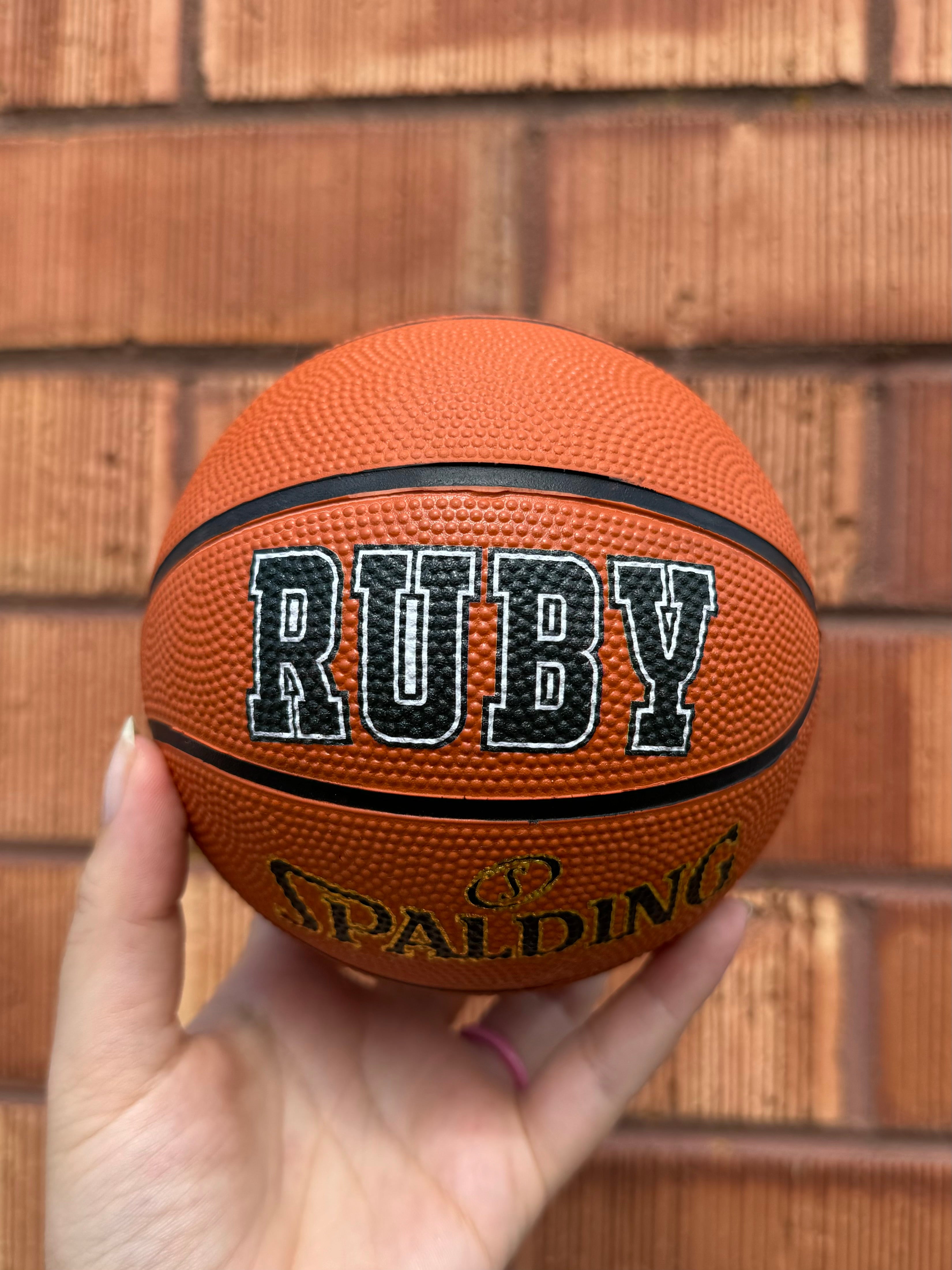Personalised Mini Spalding Basketball (Size 1 & 3)