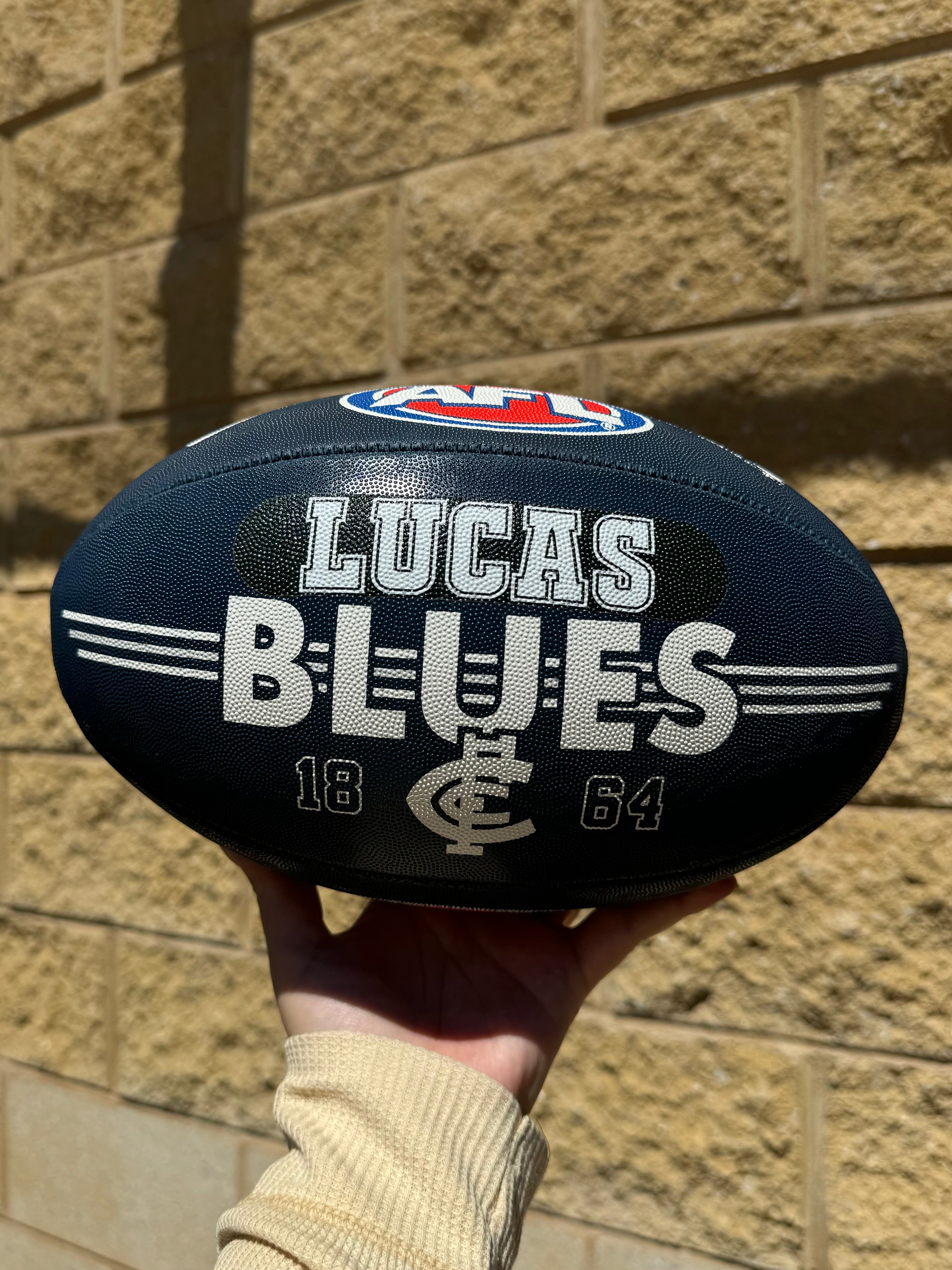 Personalised AFL Official Carlton FC Blues Club Football (Size 5)