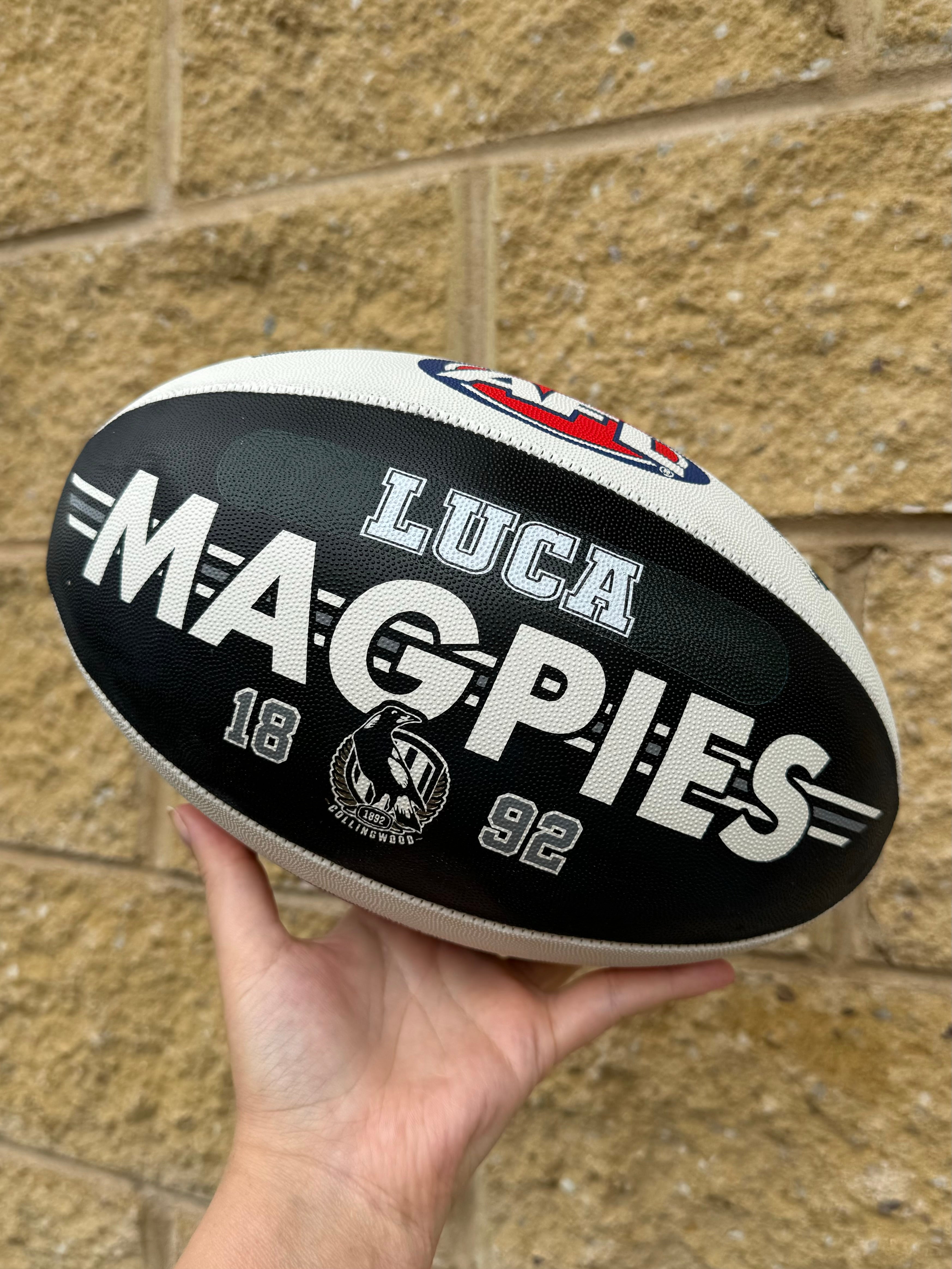 Personalised AFL Official Collingwood Magpies Club Football (Size 5)