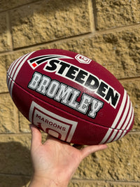 Load image into Gallery viewer, Personalised QLD Maroons State Of Origin Official NRL Ball (Size 5, 11 inch Mini)
