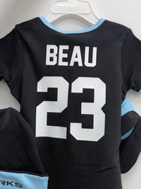 Load image into Gallery viewer, Personalised Cronulla Sharks NRL Lullaby 3pc Baby Gift Set
