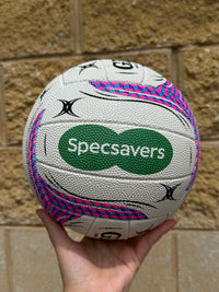 Load image into Gallery viewer, Personalised Gilbert White Spectra Netball (SIZE 4, 5)

