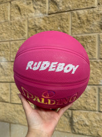 Load image into Gallery viewer, Personalised Spalding Rubber Pink Highlight Rush Basketball (Size 5, 6)
