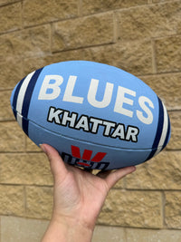Load image into Gallery viewer, Personalised NSW Blues State Of Origin Official NRL Ball (Size 5)
