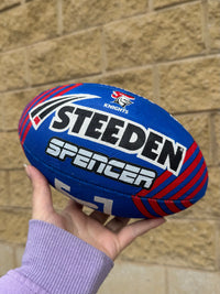Load image into Gallery viewer, Personalised Newcastle Knights Official NRL Ball (11inch mini ball)
