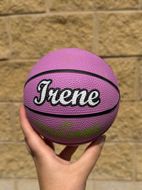 Load image into Gallery viewer, Personalised Mini Pink Spalding Basketball (Size 1)
