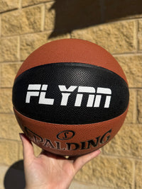 Load image into Gallery viewer, Personalised Spalding Composite Leather Black/Orange TF-250 Basketball (Size 5, 6, 7)
