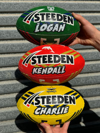 Load image into Gallery viewer, Personalised Dolphins Official NRL Ball (11inch mini ball)
