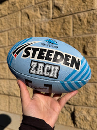 Load image into Gallery viewer, Personalised Cronulla Sharks Official NRL Ball (11inch mini ball)

