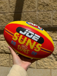Load image into Gallery viewer, Personalised AFL Official Gold Coast Suns Club Football (Size 5)
