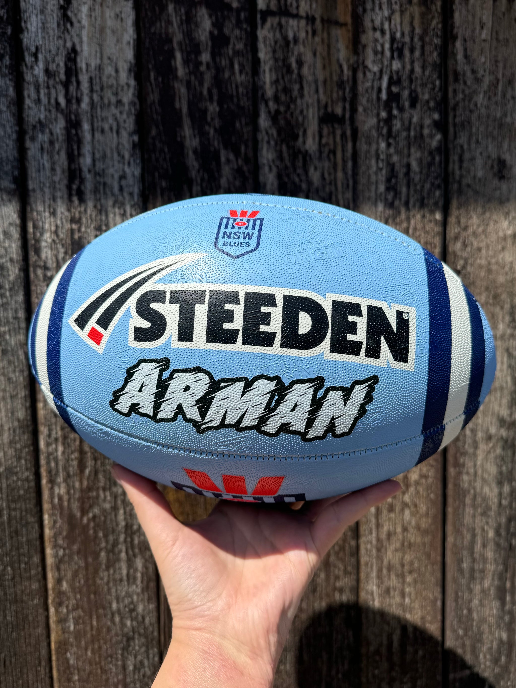 Personalised NSW Blues State Of Origin Official NRL Ball (Size 5