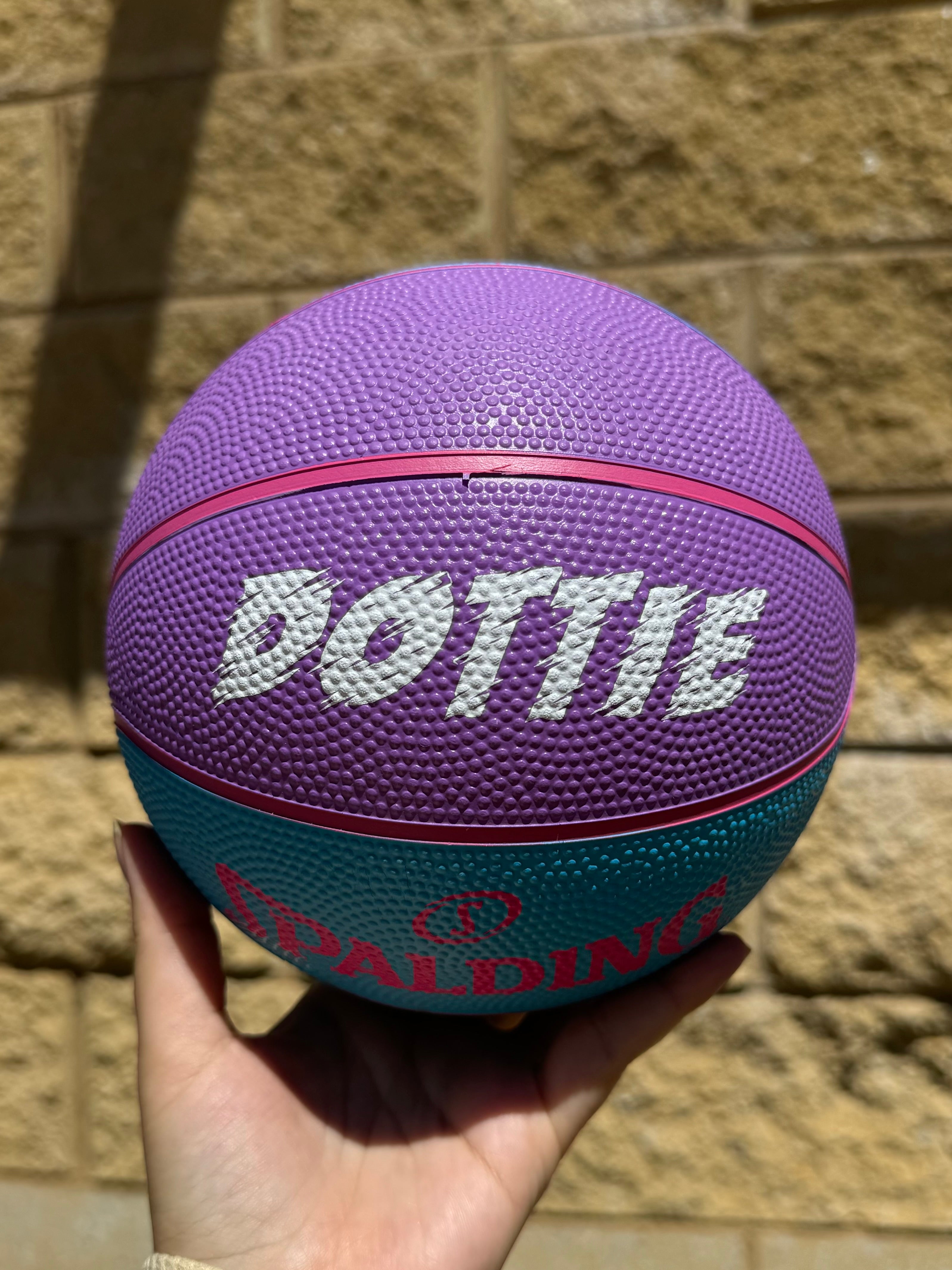 Personalised Purple & Blue Spalding Basketball (Size 3)