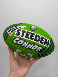 Load image into Gallery viewer, Personalised Canberra Raiders Official NRL Ball (11inch mini ball)
