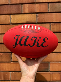 Load image into Gallery viewer, Personalised Mi-Ball AFL Football - Red (Size 3, 4, 5)
