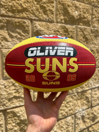 Load image into Gallery viewer, Personalised AFL Official Gold Coast Suns Club Football (Size 5)

