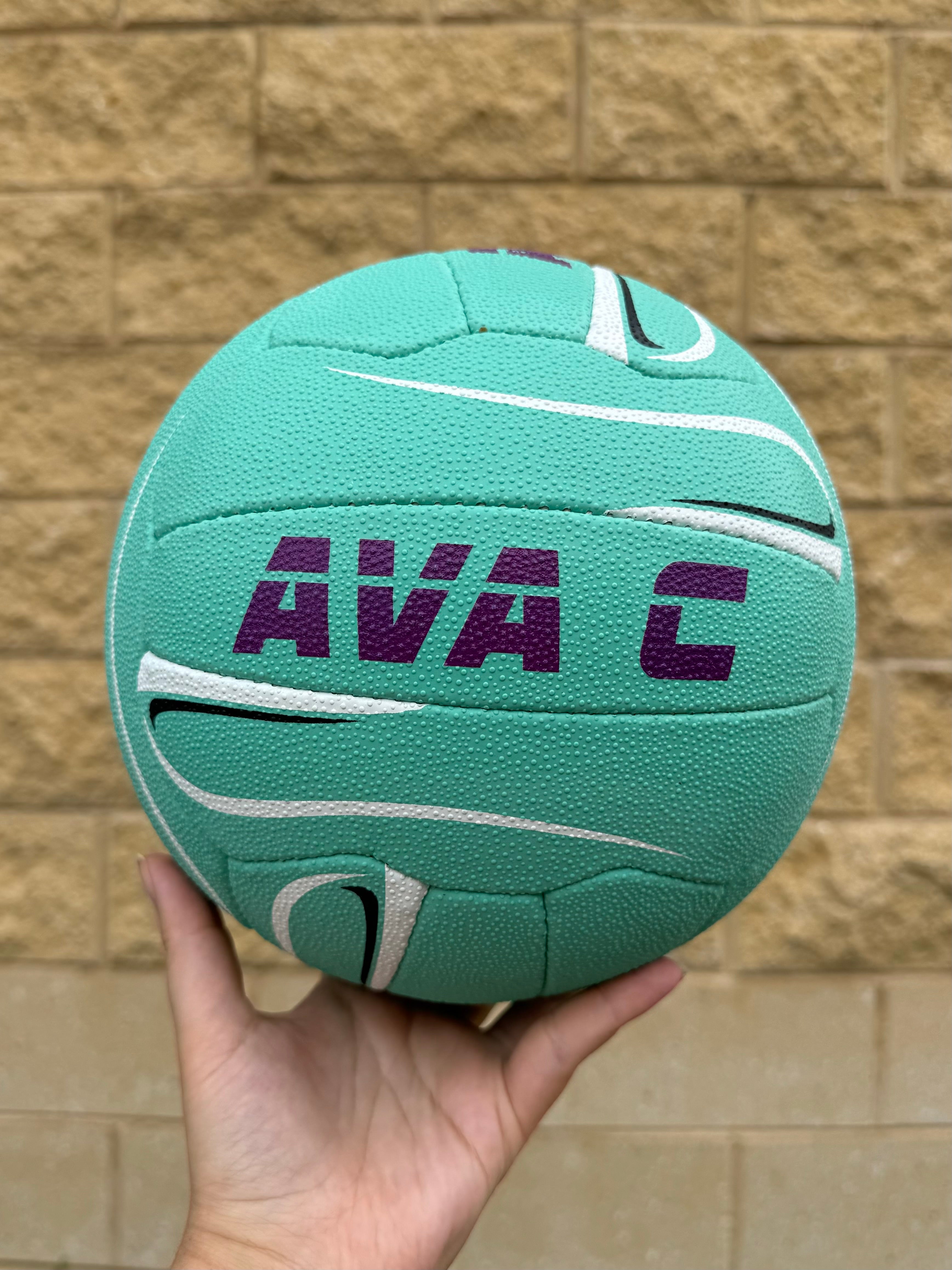 Personalised Mi-Ball Envision Teal Netball (SIZE 4, 5)
