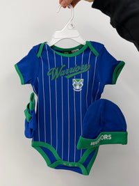 Load image into Gallery viewer, Personalised New Zealand Warriors NRL Lullaby 3pc Baby Gift Set
